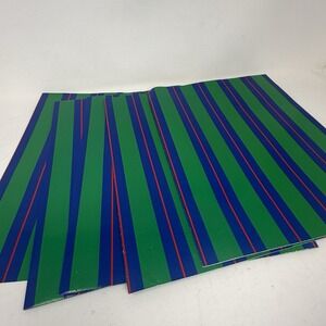 Vintage Christmas Wrapping Paper Gift Wrap 4.5 Sheets 21.5" x 35" Green Blue Red